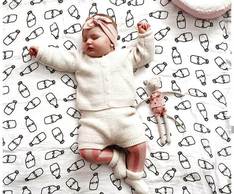 Image of Cutie Milk Cotton  Muslin Swaddle  & Blanket