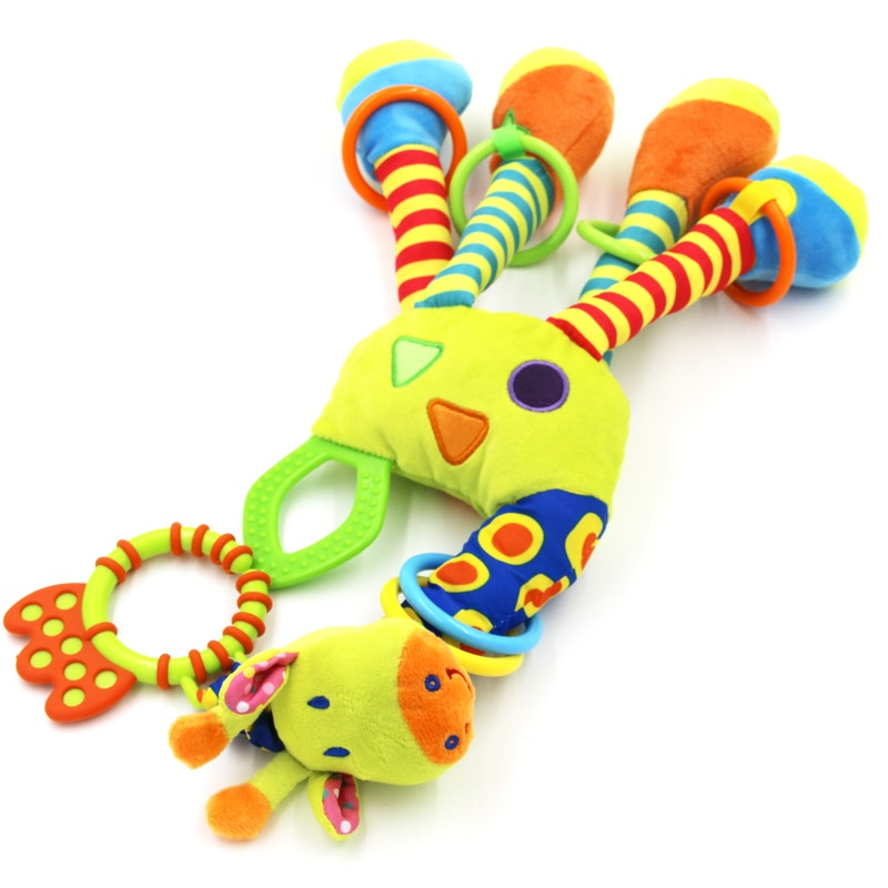 Plush Giraffe Infant Rattle and Teether Toy