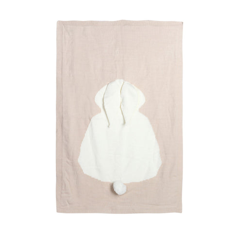Image of Cute Baby Wool Rabbit Blanket and Bathing Towel