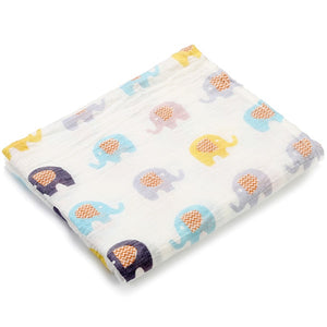 Elephant Collection Cotton Muslin Baby Soft  Swaddles