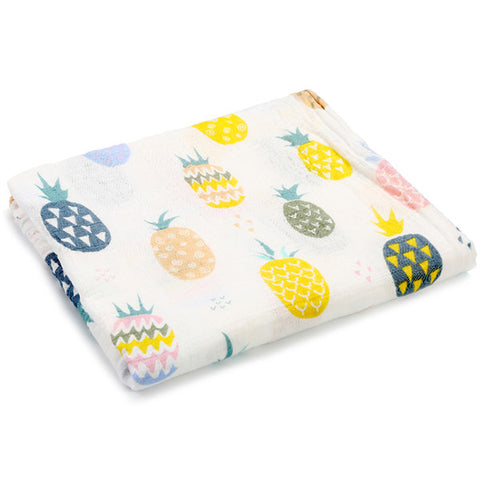 Pineapple Collection Cotton Muslin Baby Soft  Swaddles